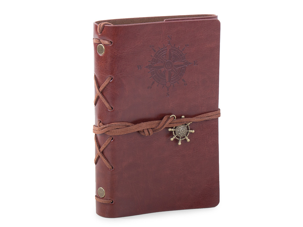 Vintage Traveler's Notebook Refillable Leather Journal Diary, Brown (0)