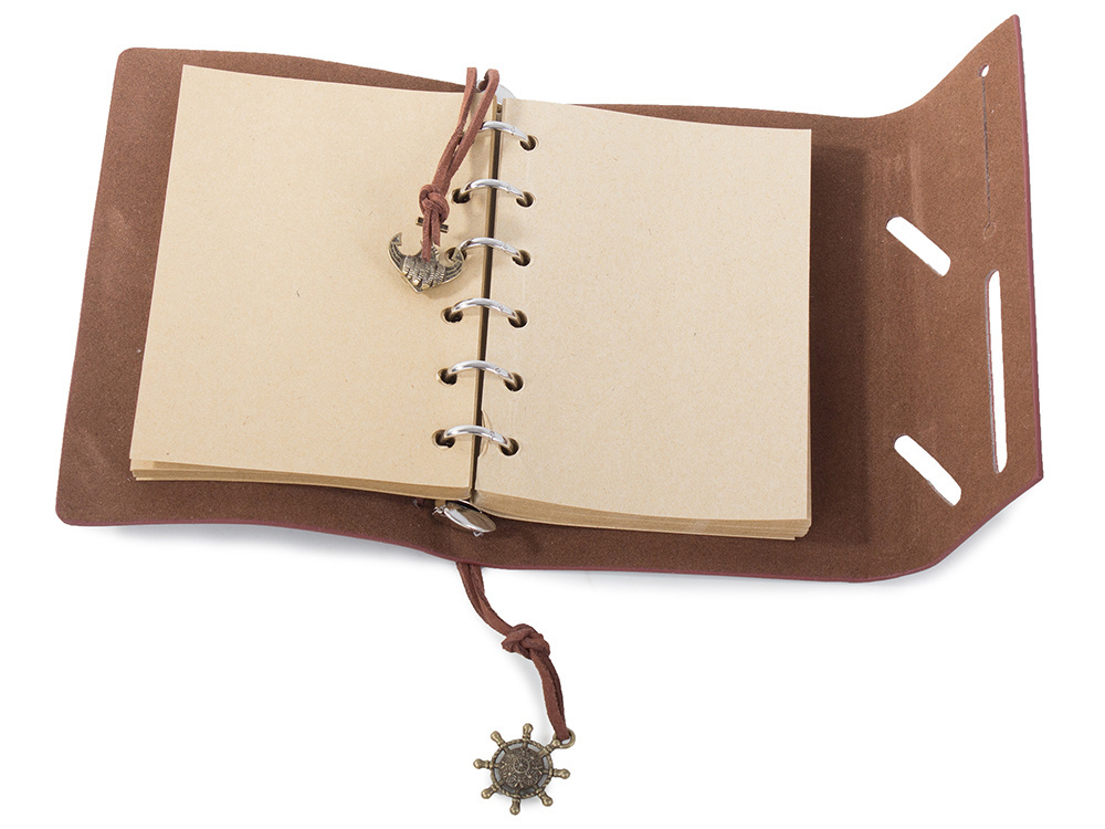 Vintage Traveler's Notebook Refillable Leather Journal Diary, Brown (3)