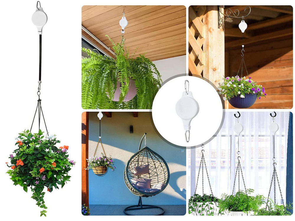 Extendable Adjustable Plant Pot Hanger Hook, Set of 2 (1)