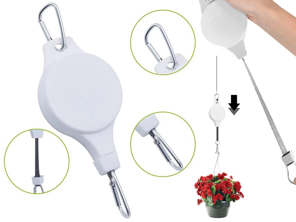 Extendable Adjustable Plant Pot Hanger Hook, Set of 2 (3)