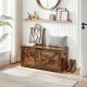 Rustic Storage Chest with Hinged Lid and Handles