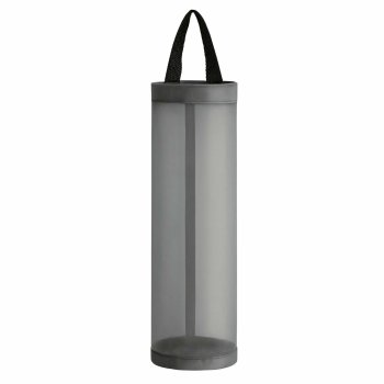Hanging Plastic Bag Holder and Dispenser, Grey