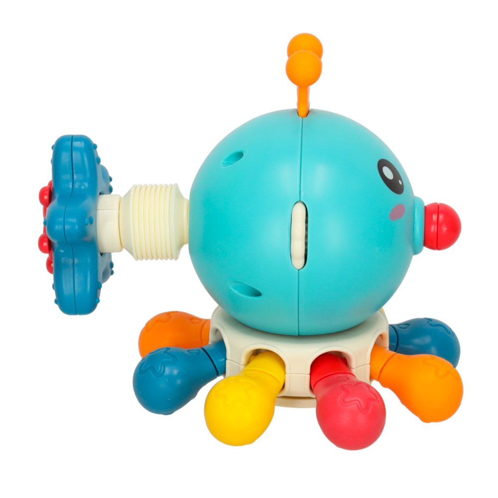 Bibi-inn Octopus Sensory Toy and Teether for Babies, Blue (1)