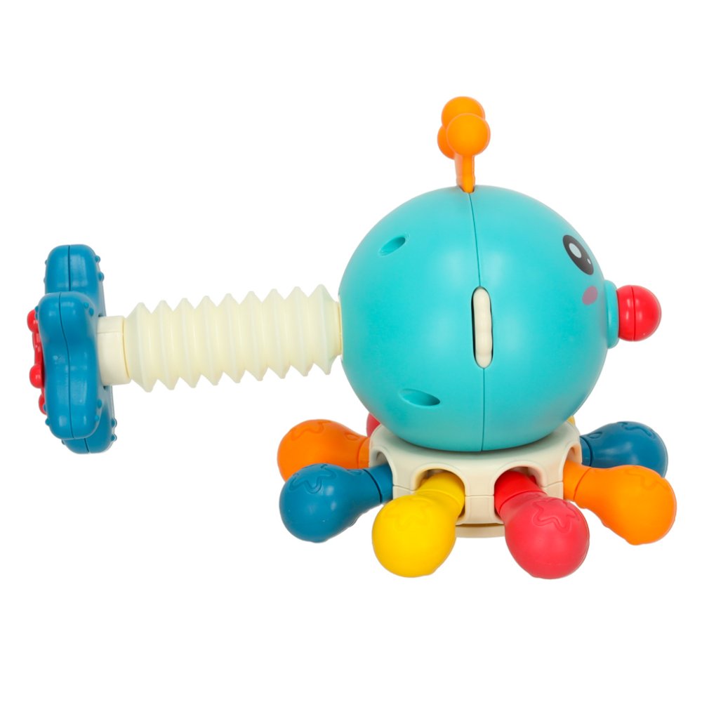 Bibi-inn Octopus Sensory Toy and Teether for Babies, Blue (2)