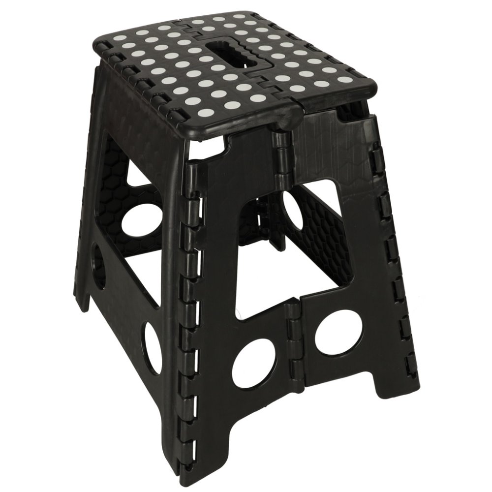 Folding Anti-slip Step Stool for Kitchen or Bathroom, 39cm, Black (2)