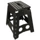 Folding Anti-slip Step Stool for Kitchen or Bathroom, 39cm, Black