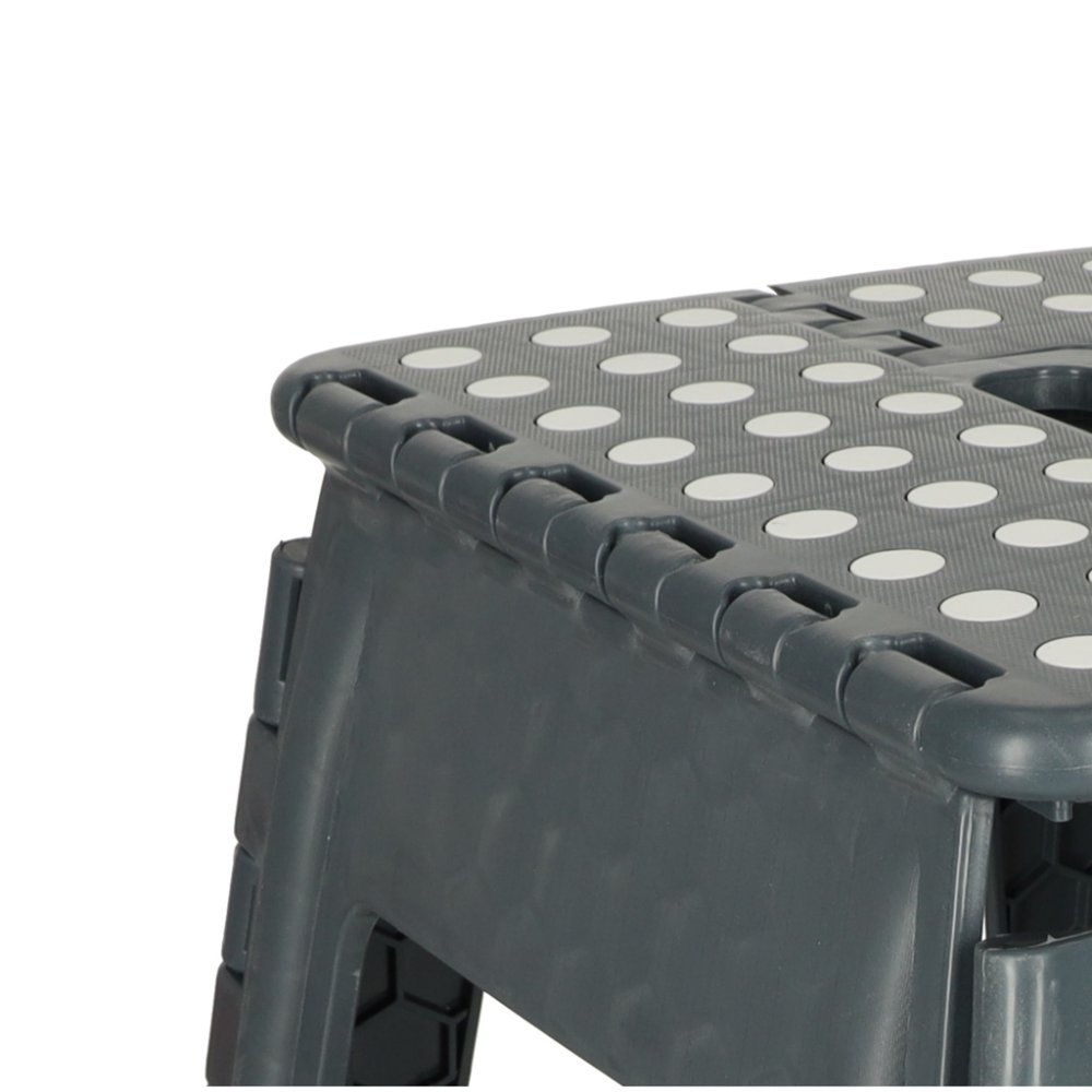 Folding Anti-slip Step Stool for Kitchen or Bathroom, 39 cm, Dark gray (4)
