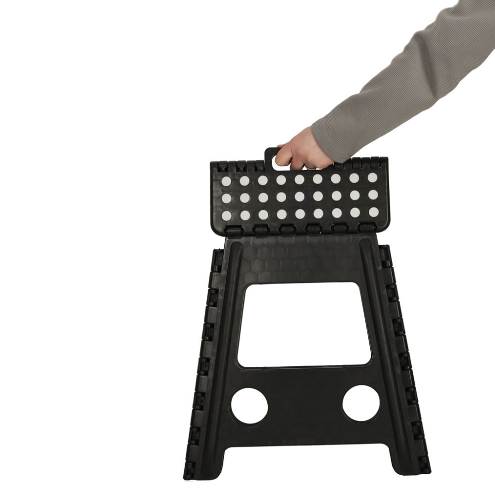 Folding Anti-slip Step Stool for Kitchen or Bathroom, 39cm, Black (4)