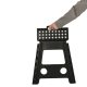 Folding Anti-slip Step Stool for Kitchen or Bathroom, 39cm, Black