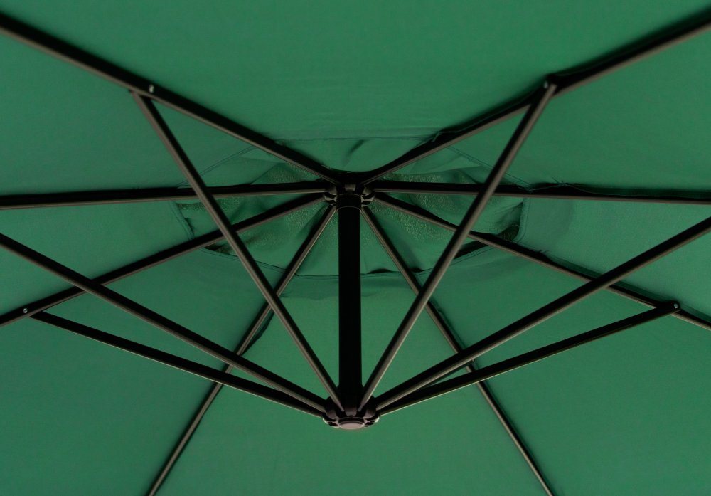 MultiGarden Large 3.5m Cantilever Garden Parasol, Green (3)