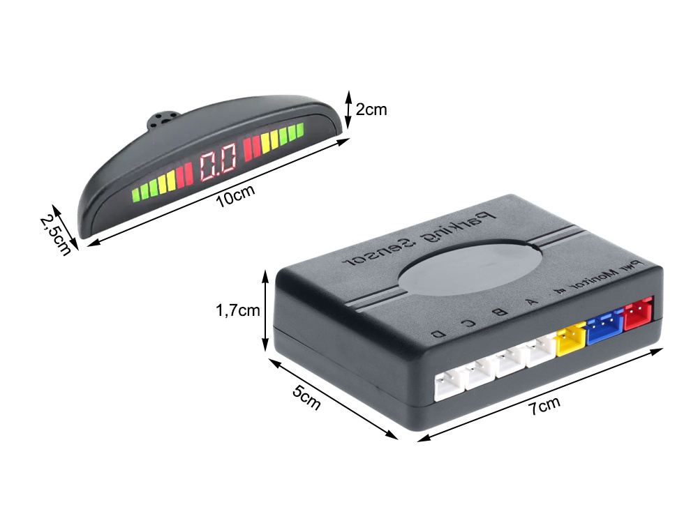 Auto Parkošanās Sensoru komplekts, Black | Car Parking Sensor Kit Silver (1)