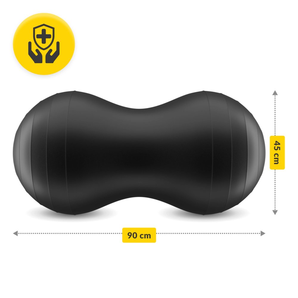 4FIZJO PEANUT AIR BALL Peanut Stability Ball for Exercise, Black (1)