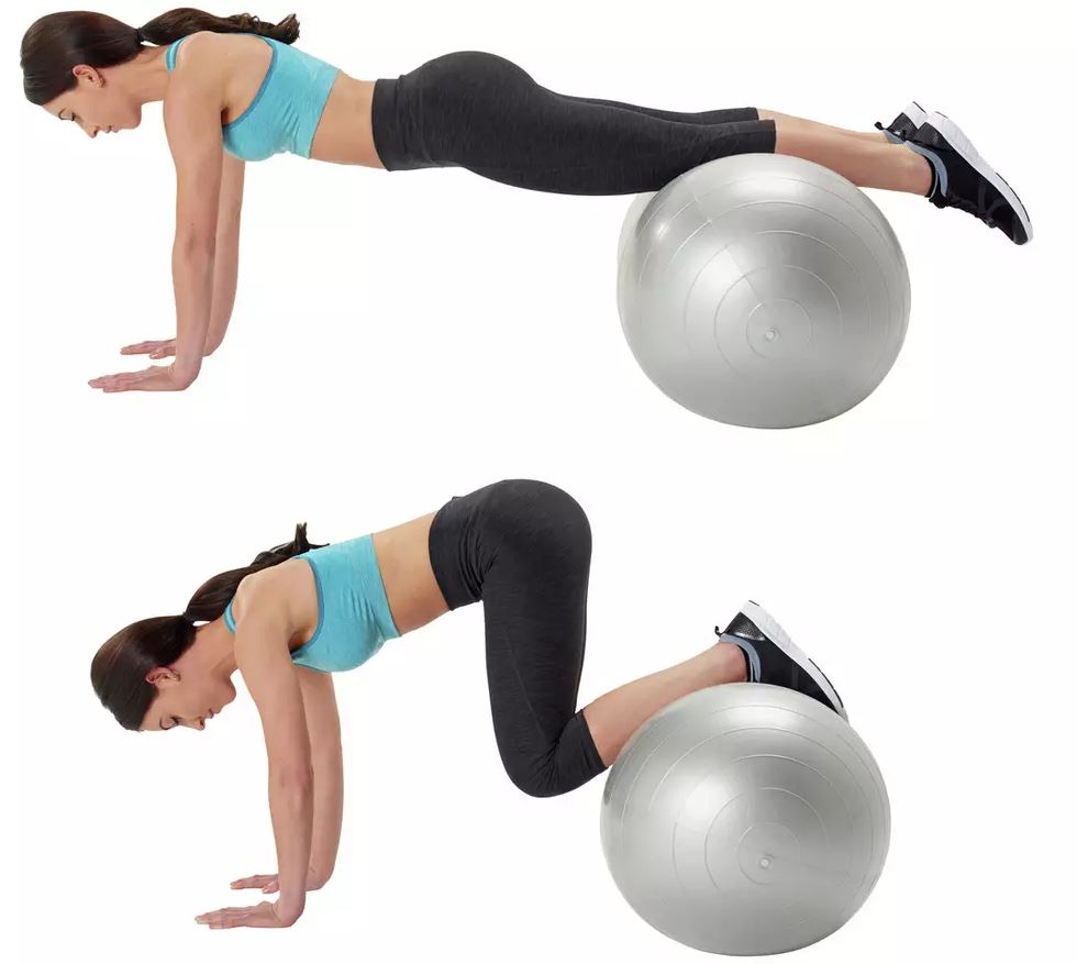 Exercise Fitness Gym Pilates Yoga Peanut Ball - Silver, 50 cm (0)