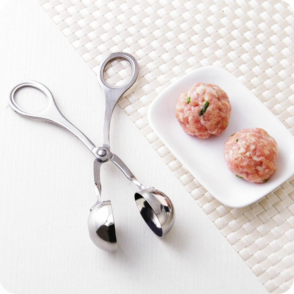 Meatball and Cutlet Forming Tongs (Stainless Steel) (2)