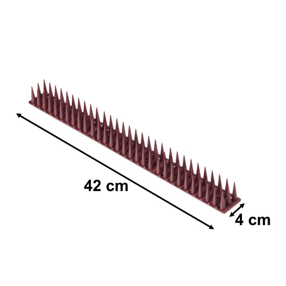 Bird Spikes, Brown Plastic 8 pcs, 43 cm (1)