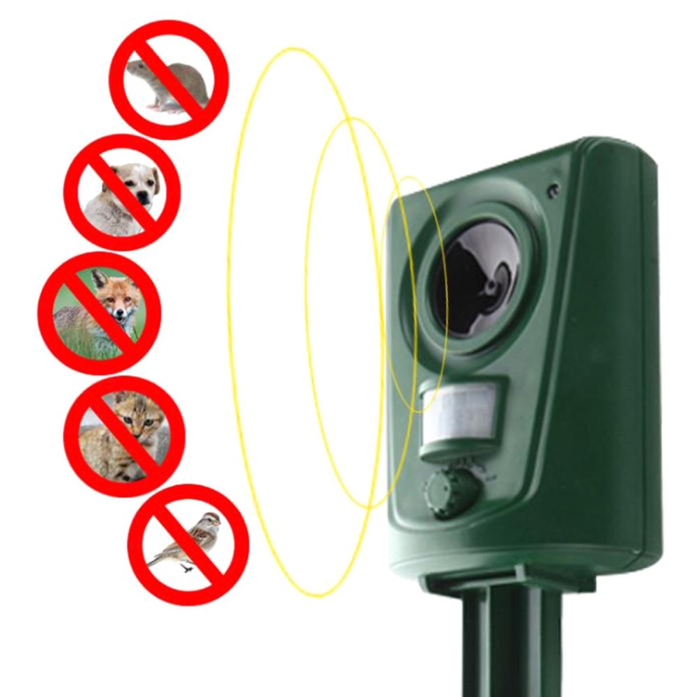 Ultrasonic Animal Repeller 7-in-1 with Motion Sensor, Green (3)