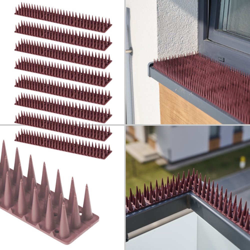 Bird Spikes, Brown Plastic 8 pcs, 43 cm (0)