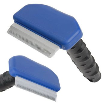 Deshedding Tool for Dogs and Cats, Undercoat Grooming Brush, 4.5 cm, Blue-Black