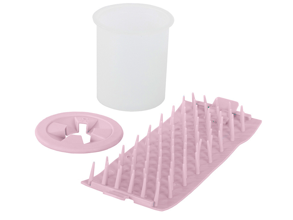 Silicone Paw Cleaner for Dogs and Cats, Portable Paw Washer Cup, Size S, Pink (2)