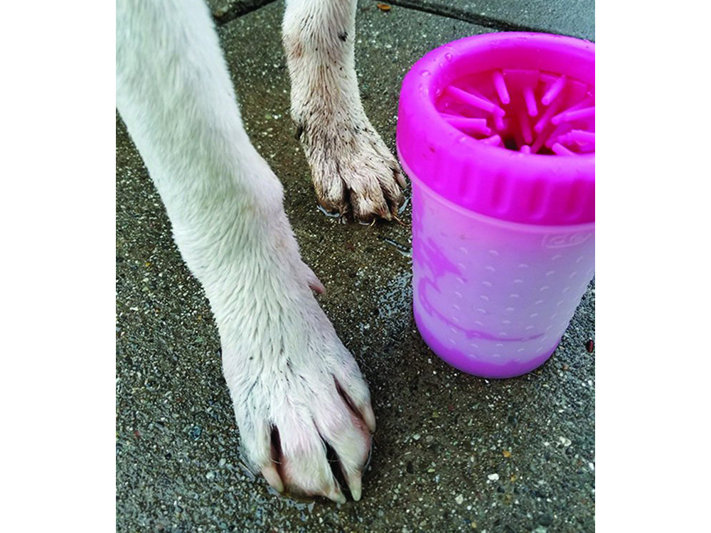 Silicone Dog Paw Cleaner, Portable Paw Washer Cup, Size M, Pink (3)