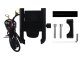 Motorcycle Phone Mount with USB Charger, Adjustable Handlebar Holder, Black