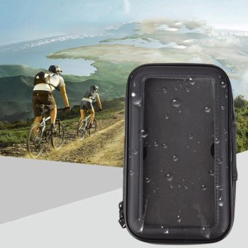 Waterproof Motorcycle Bike Bicycle Phone Holder with Handlebar Mounting, 165x90mm, Size XL