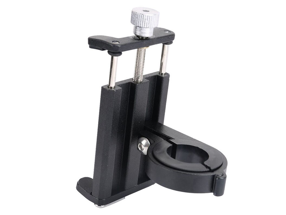 Handlebar Phone Holder for Bicycle and Motorcycle, Aluminium, Universal, with Silicone Protection (1)