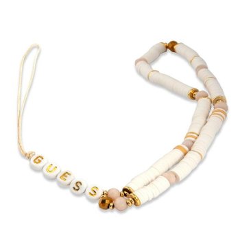 Guess Heishi Beads Phone Strap - White Pendant