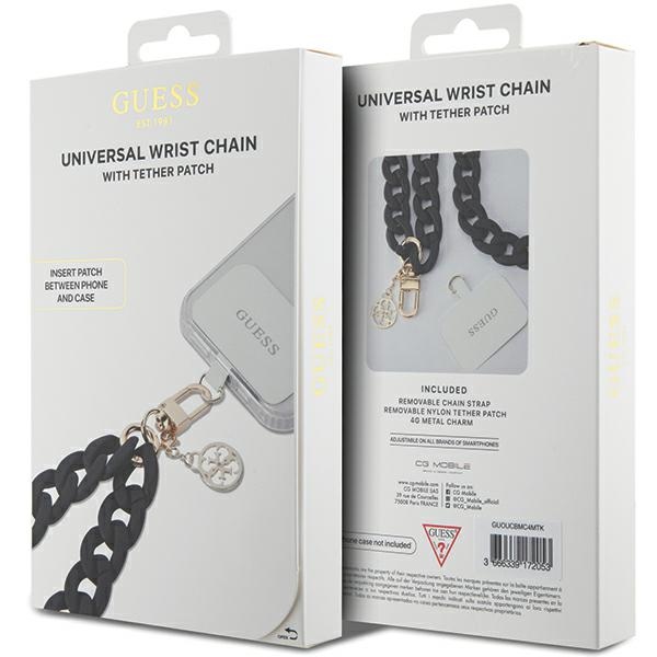 Guess GUOUCBMC4MK Universal Phone Hand Strap 4G Charm, black (0)