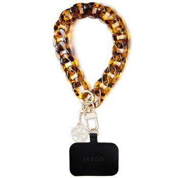 Guess Acrylic 4G Phone Charm Pendant, brown