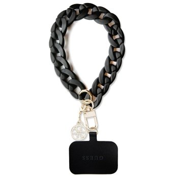 Guess GUOUCBMC4MK Universal Phone Hand Strap 4G Charm, black