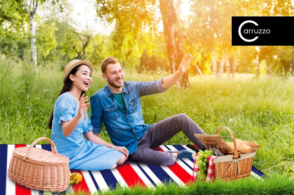 Carruzzo Foldable Beach Garden Picnic Rug Mat Blanket, 200x200 cm (1)