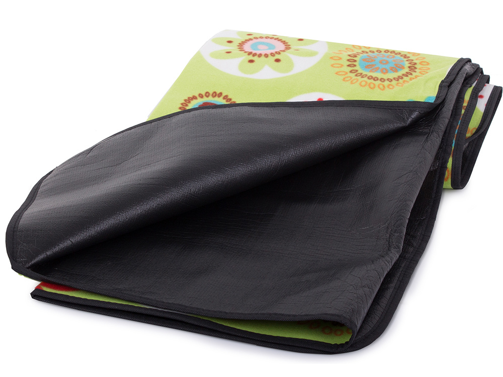 Large Waterproof Picnic Blanket, Foldable Outdoor Mat for Beach & Camping 150x200cm, green floral (3)