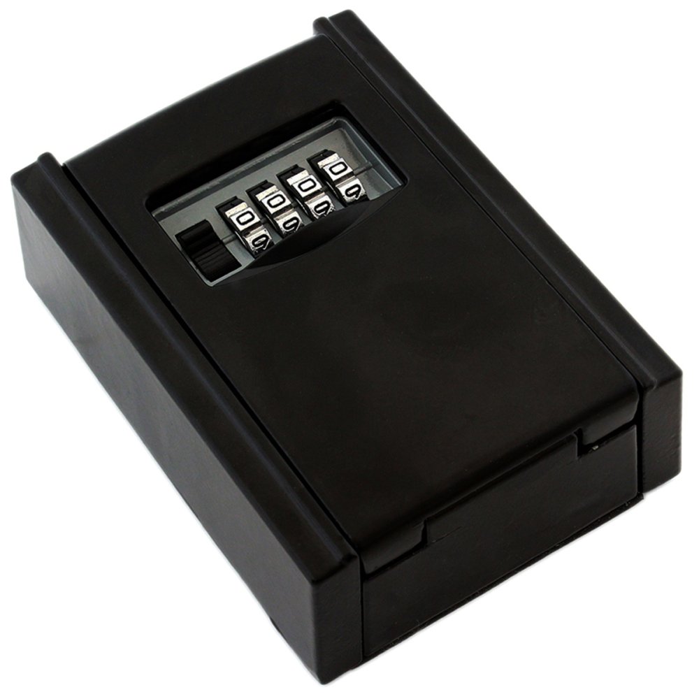 Compact key safe with 4-digit code, black (0)