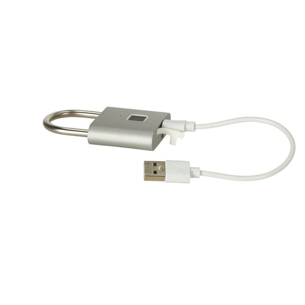 Smart Fingerprint Padlock, Heavy-Duty Steel Biometric Lock, Carbon (2)