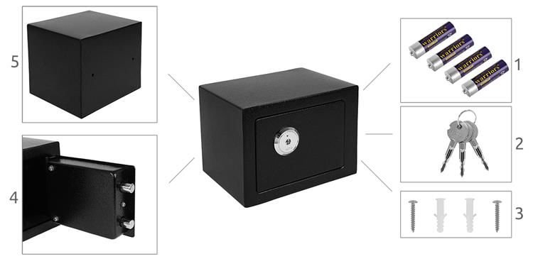 Small Security Safe for Home Office with Key (2)