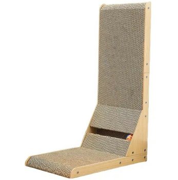 Cat Corner Scratcher with Toy Cardboard Scratching Post Bed Lounger