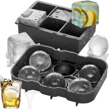 Silicone Ice Cube and Ball Mold Set, 2 pcs.