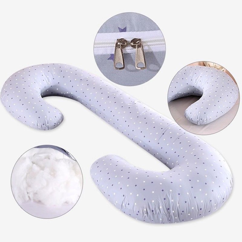 Multifunctional Maternity Pregnancy and Breastfeeding Pillow, 130x70cm (1)