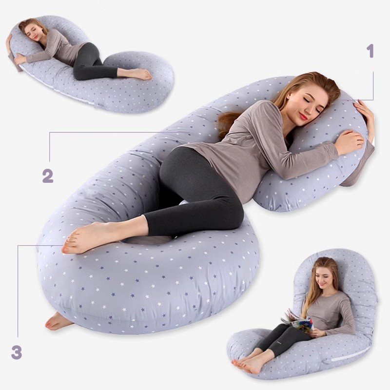 Multifunctional Maternity Pregnancy and Breastfeeding Pillow, 130x70cm (2)