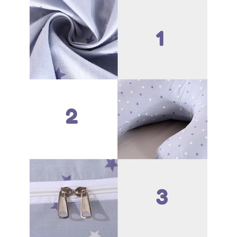 Multifunctional Maternity Pregnancy and Breastfeeding Pillow, 130x70cm (3)