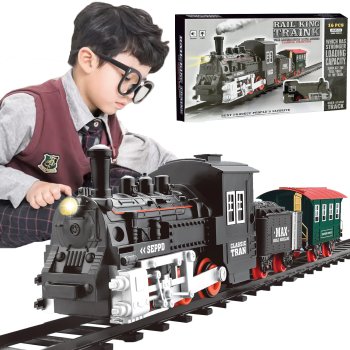 Kids Electric Train on Tracks with Sound and Light