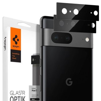 Google Pixel 7 Spigen Back Camera Lens Tempered Glass Protector 2 pcs., Black