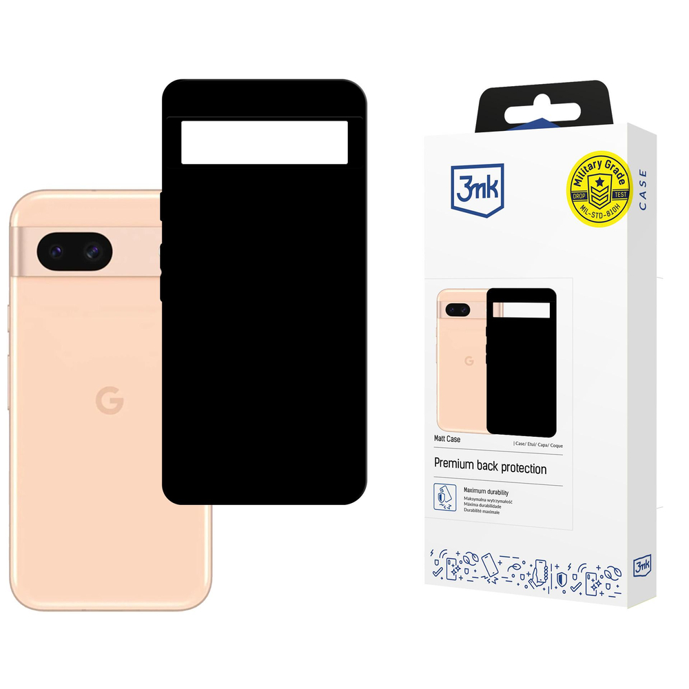 Google Pixel 8A 5G 3MK Matt Case Cover, Black