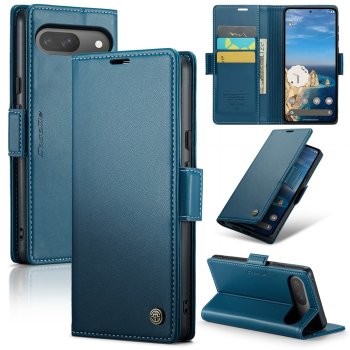 Google Pixel 9 / 9 Pro CASEME Wallet Magnetic Leather Case Cover, Blue