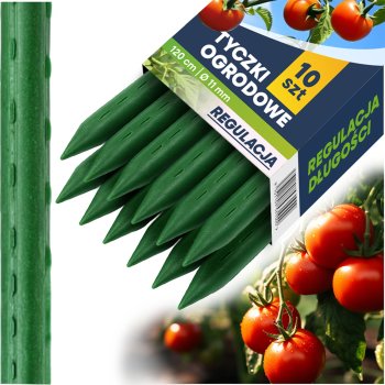 Plant support stakes 120 cm, 10 pcs, Plonos PL-940, green