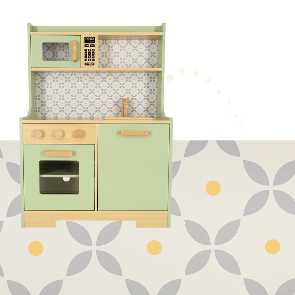 Children Kids Toy Wooden Kitchen With Accessories, 86cm (11)