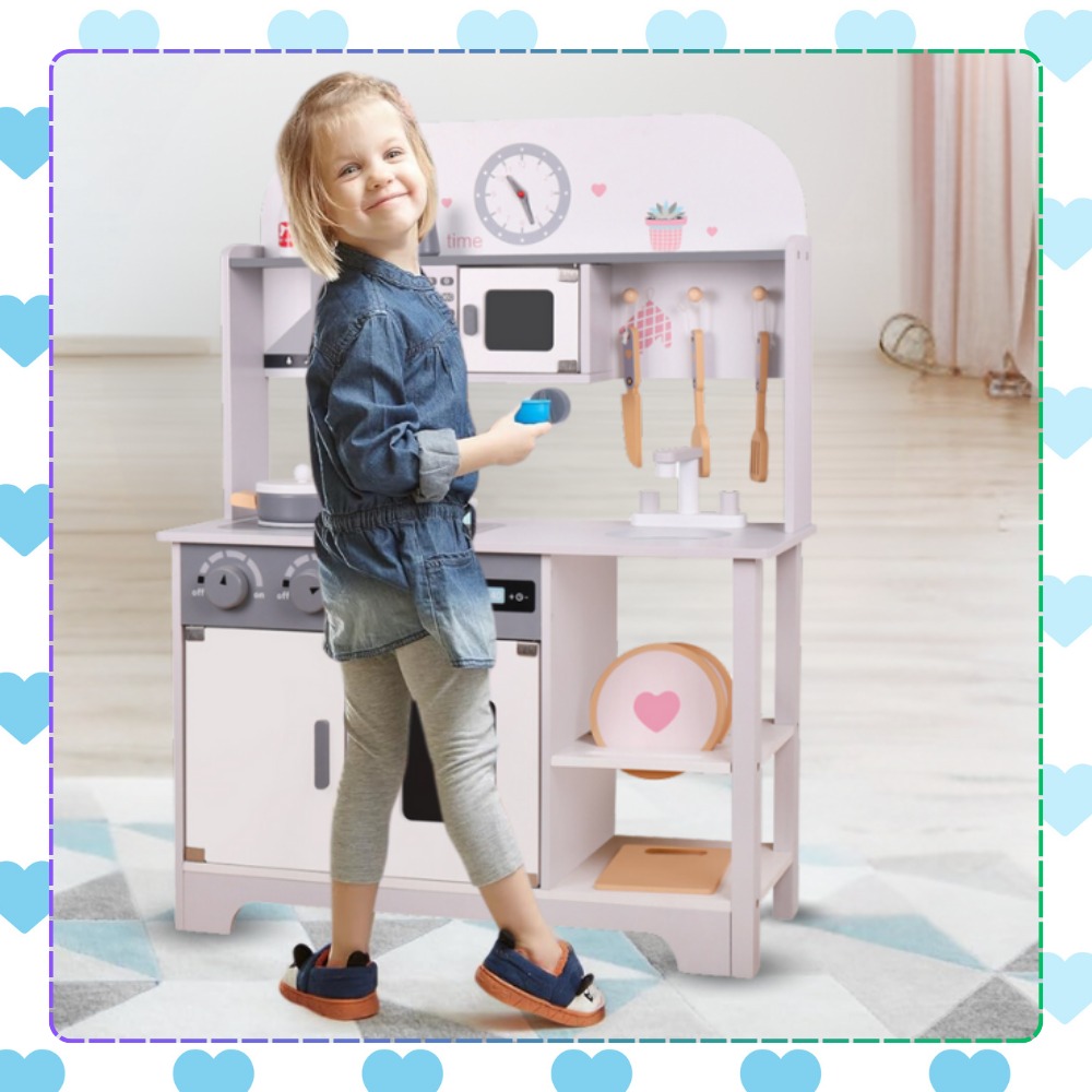Large Kids Toy Wooden Kitchen with Accessories (0)