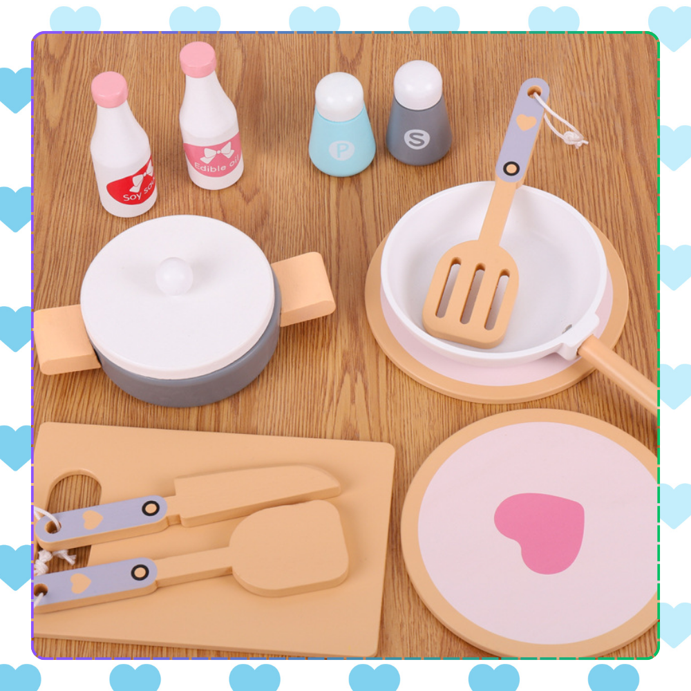 Large Kids Toy Wooden Kitchen with Accessories (4)