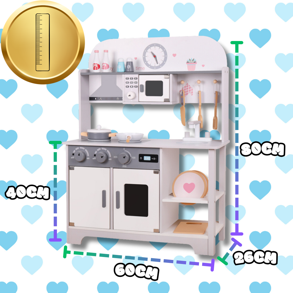 Large Kids Toy Wooden Kitchen with Accessories (6)